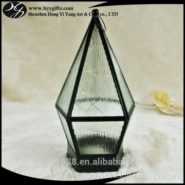 antique colored glass hanging lanterns custom decoration candle lantern